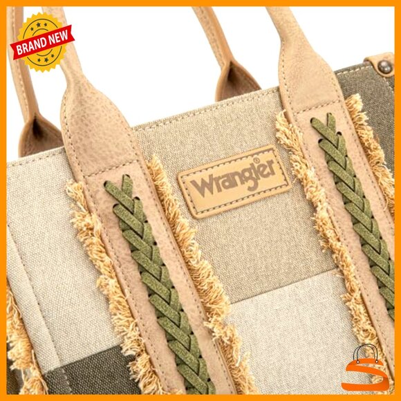 Canvas Tote Bag with Adjustable Strap, Multiple Pockets, Zipper Closure - Picture 2 of 7